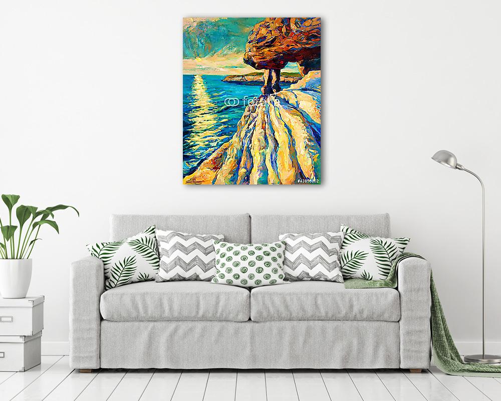 Napnyugta az óceán partján (fotótapéta) - vászonkép, falikép otthonra és irodába