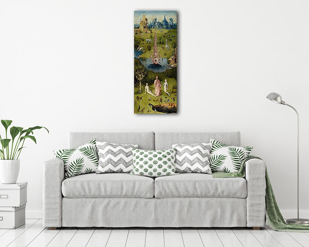 A Gyönyörök kertje triptichon, A Paradicsom,  bal panel (többrészes kép) - vászonkép, falikép otthonra és irodába