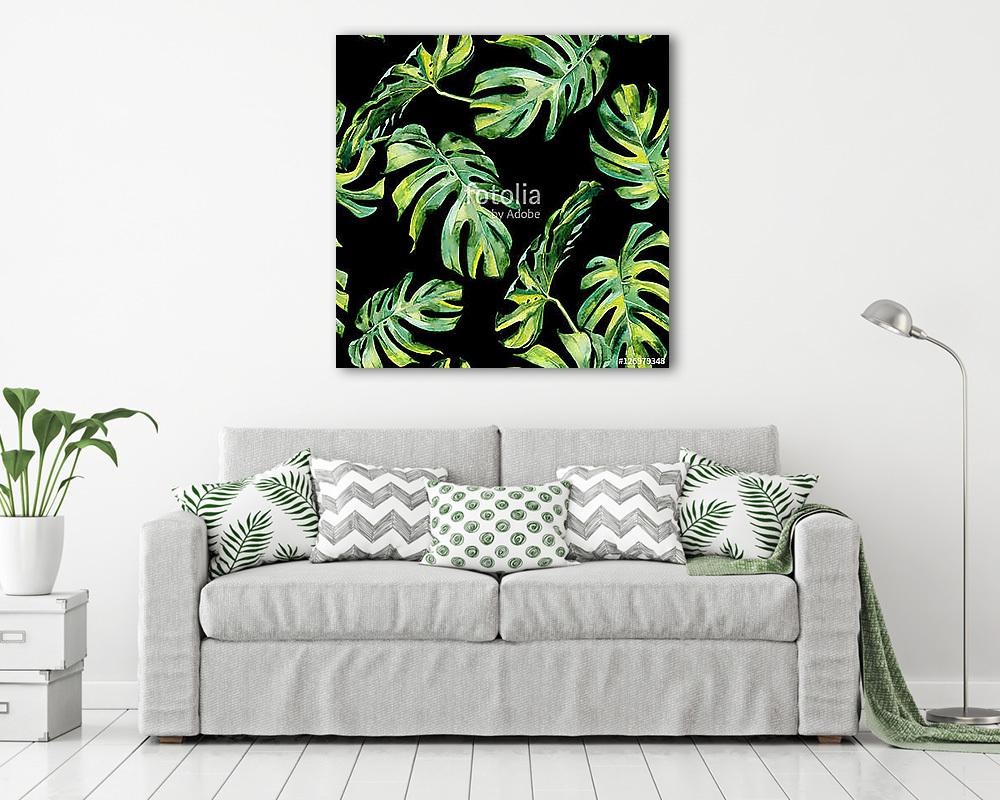 Pálma levelek sötét hátérrel - vászonkép, falikép vásárlás Pálma levelek sötét hátérrel (vászonkép) - vászonkép, falikép otthonra és irodába