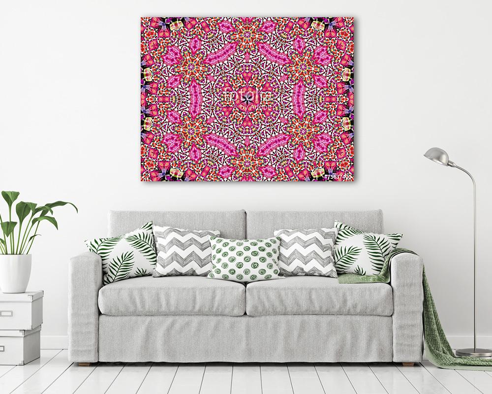 Love flowers mandala (vászonkép) - vászonkép, falikép otthonra és irodába