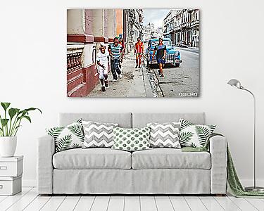 Cuba, La Habana Centro, Street Scene (vászonkép) - vászonkép, falikép otthonra és irodába