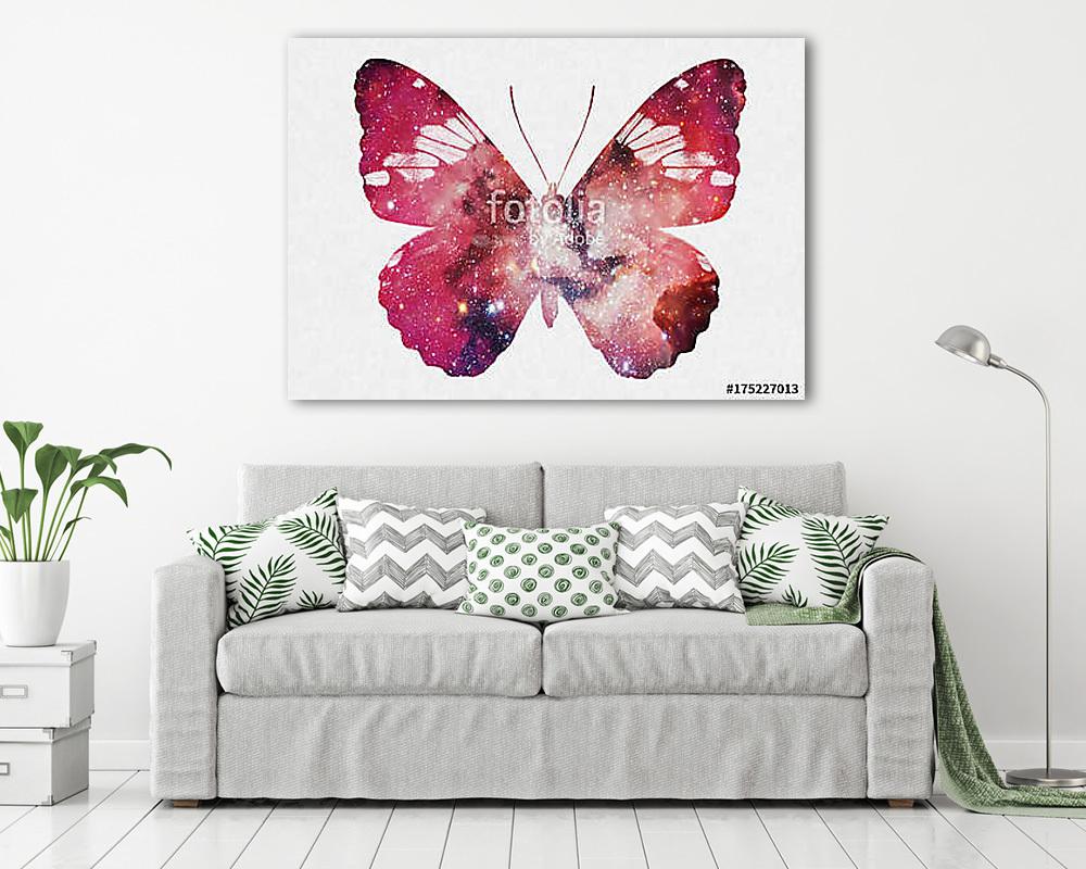 Watercolor Space Butterfly Art, Space Texture, Print Ready, Post (bögre) - vászonkép, falikép otthonra és irodába