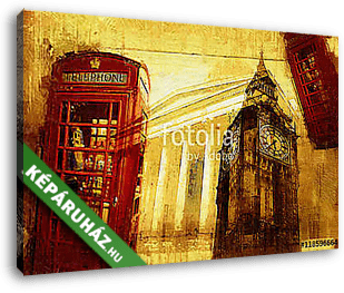 London oil art illustration - vászonkép 3D látványterv