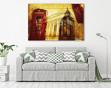 London oil art illustration (vászonkép) - vászonkép, falikép otthonra és irodába