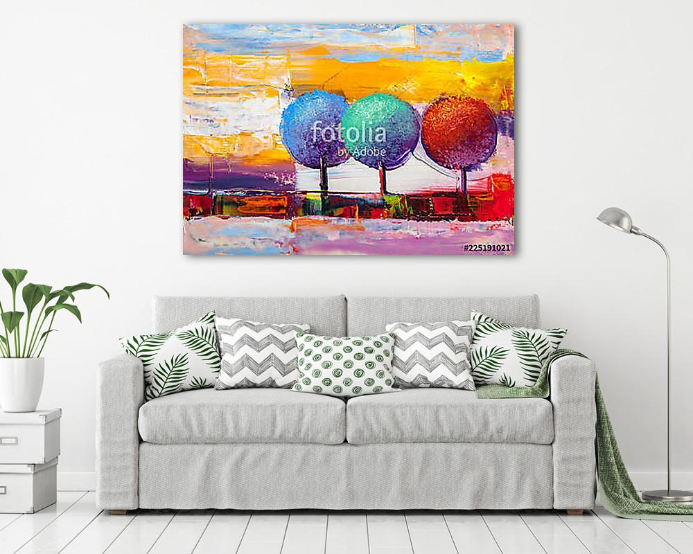 Színpompás fakoronák (olajfestmény reprodukció) - vászonkép, falikép vásárlás Színpompás fakoronák (olajfestmény reprodukció) (bögre) - vászonkép, falikép otthonra és irodába