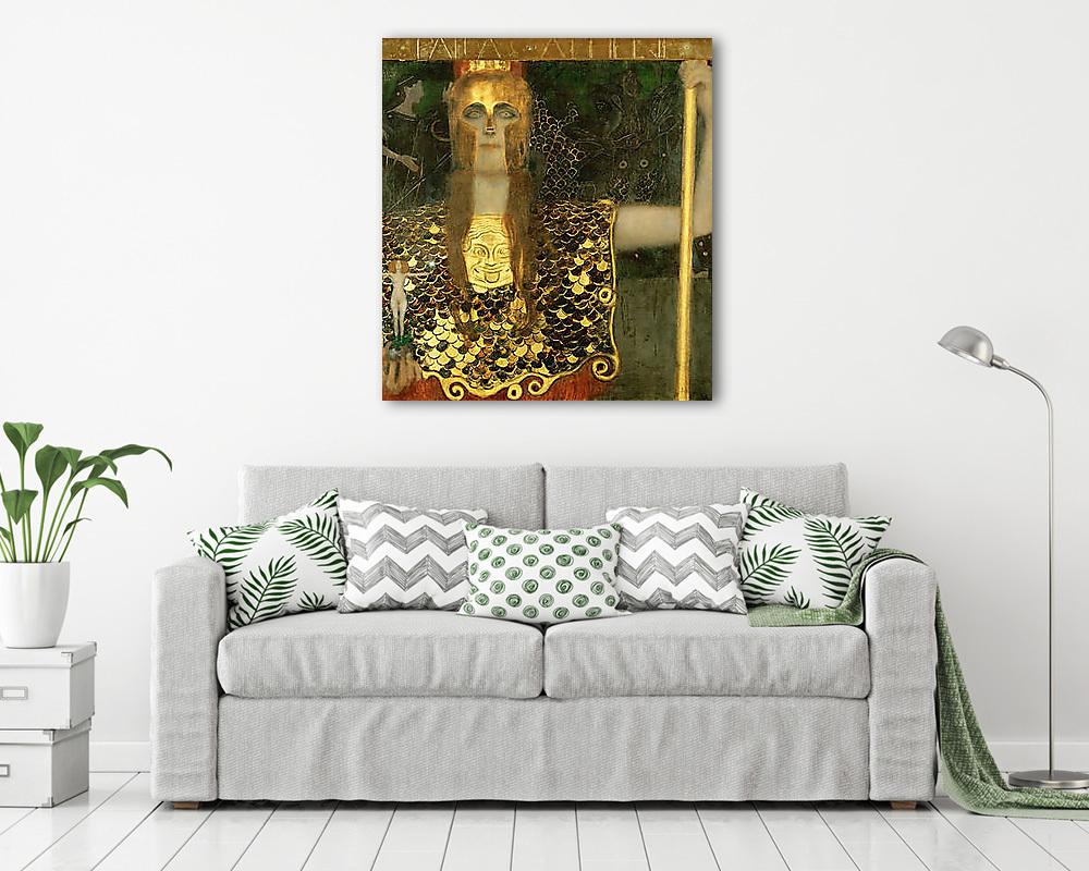 Pallas Athené, 1898 (színverzió 1.) (keretezett kép) - vászonkép, falikép otthonra és irodába