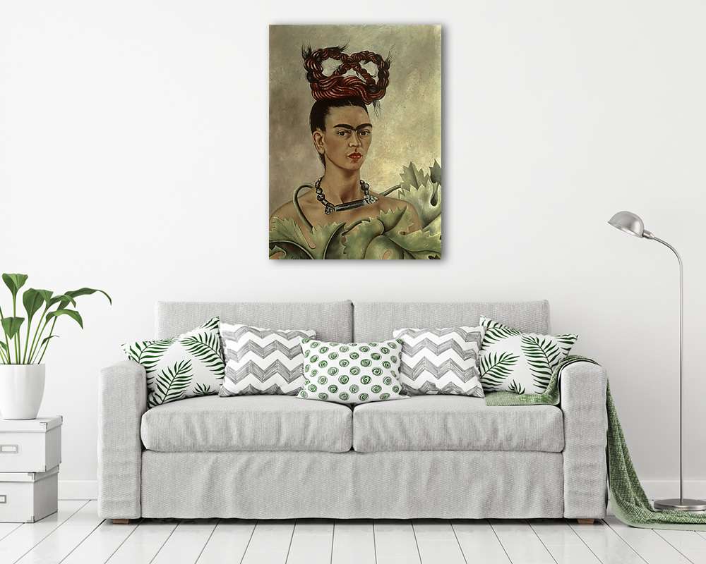 Önarckép fonott hajjal (1941) (bögre) - vászonkép, falikép otthonra és irodába