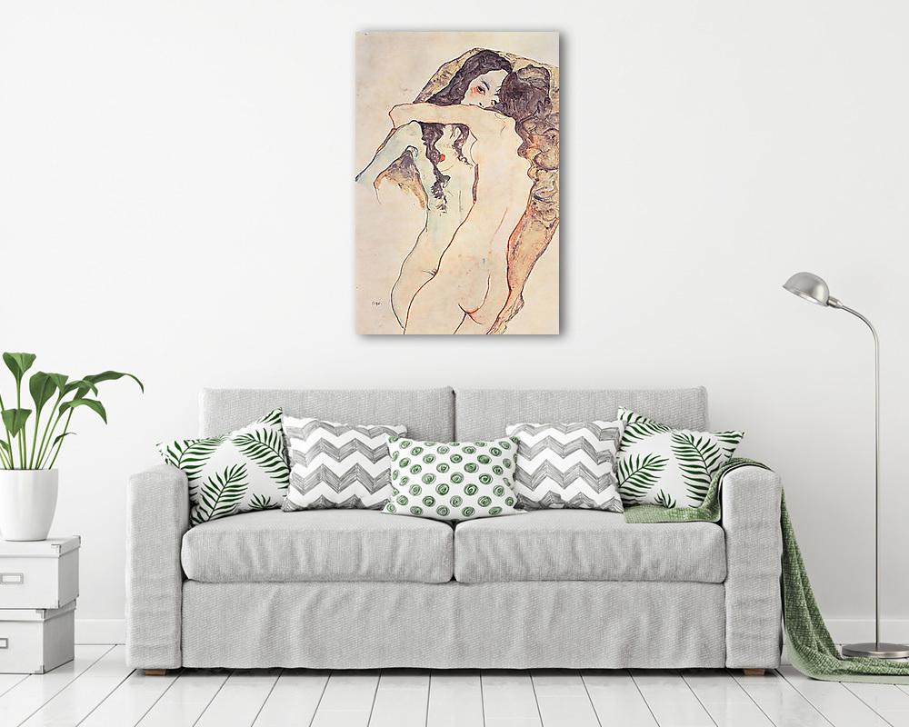 Ölelkező női pár - vászonkép, falikép vásárlás Ölelkező női pár (többrészes kép) - vászonkép, falikép otthonra és irodába