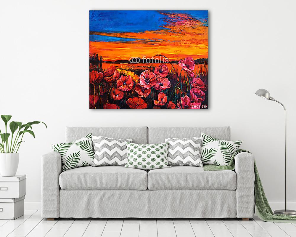 Mákmezők (bögre) - vászonkép, falikép otthonra és irodába