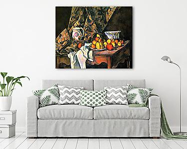 Csendélet almával és barackkal (vászonkép) - vászonkép, falikép otthonra és irodába