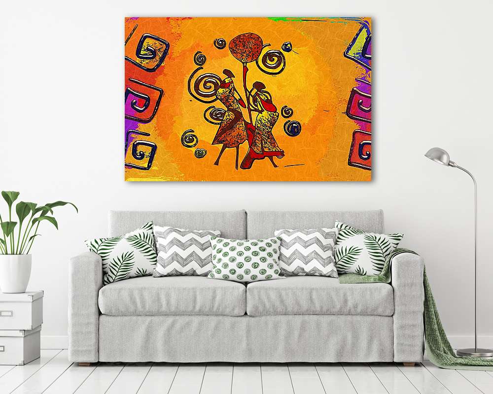 Afrika retro vintage stílus (fotótapéta) - vászonkép, falikép otthonra és irodába