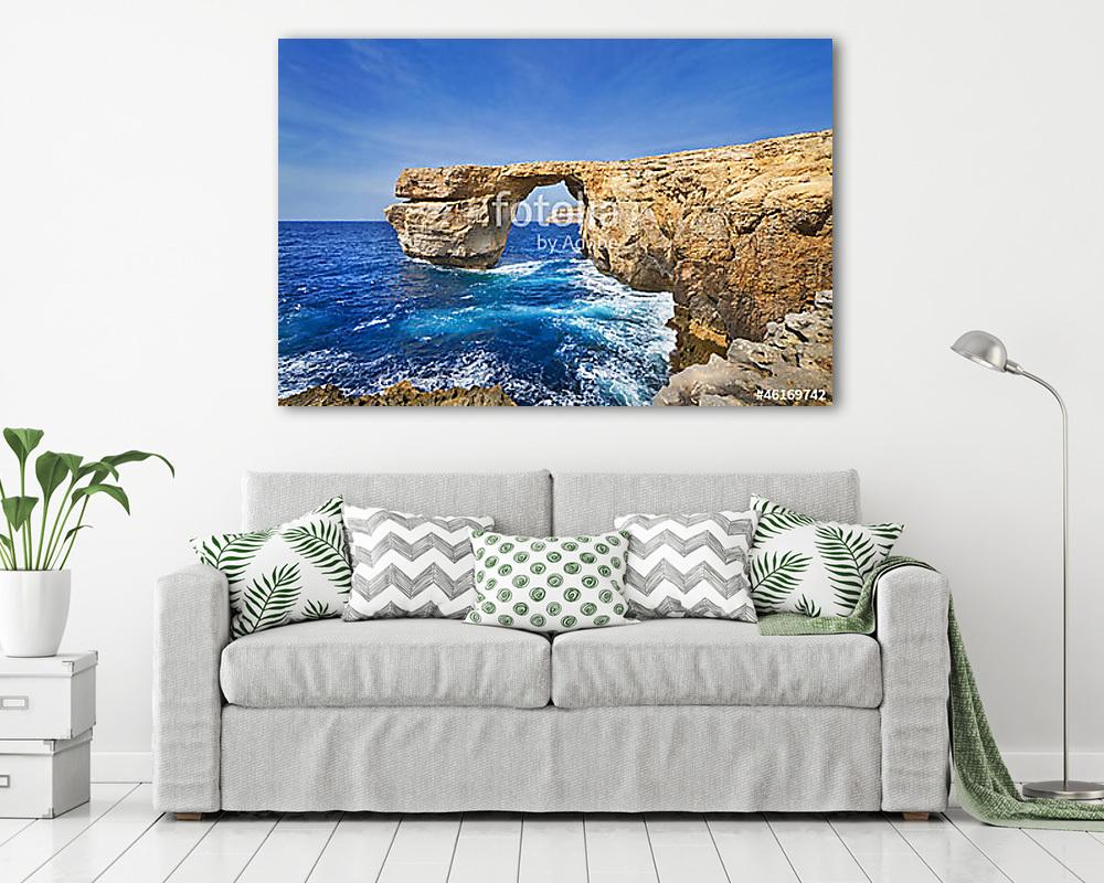 Az Azure Window a Gozo-szigeten, Málta (vászonkép) - vászonkép, falikép otthonra és irodába