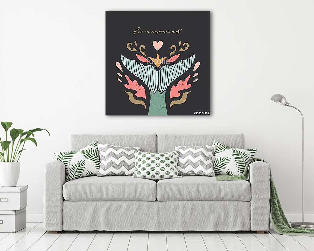 Sellőuszony - Legyél sellő (keretezett kép) - vászonkép, falikép otthonra és irodába