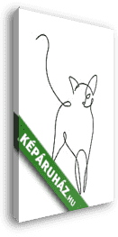 Egy vonalas cica - vászonkép 3D látványterv Egy vonalas cica - vászonkép 3D látványterv