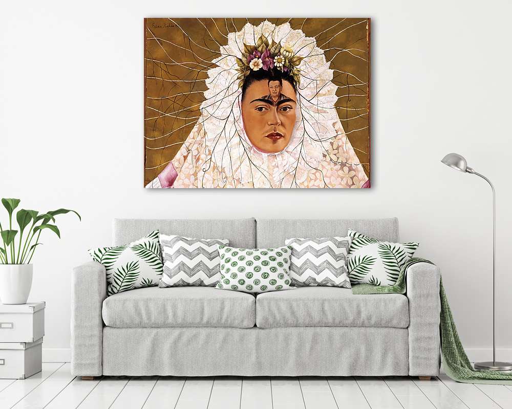 Önarckép  tehuana népviseletben (részlet) (poszter) - vászonkép, falikép otthonra és irodába
