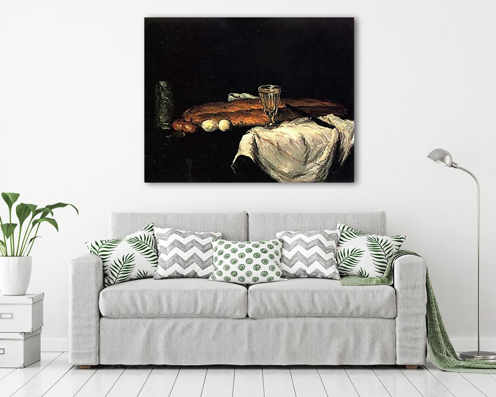 Csendélet kenyérrel és tojással - vászonkép, falikép vásárlás Csendélet kenyérrel és tojással (vászonkép) - vászonkép, falikép otthonra és irodába