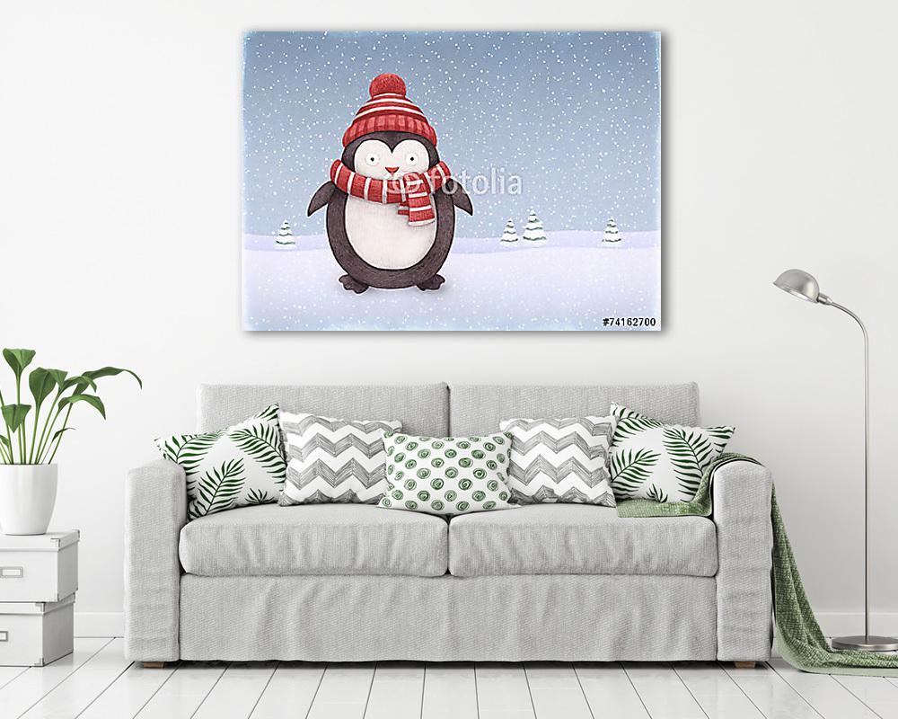 Pingvin a jégen - vászonkép, falikép vásárlás Pingvin a jégen (vászonkép) - vászonkép, falikép otthonra és irodába