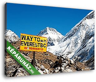 tábla útja az Everest bc és himalájai panoráma felszereléséhez - vászonkép 3D látványterv