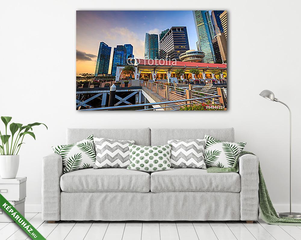 Szép napkelte reggel Szingapúrban (vászonkép) - vászonkép, falikép otthonra és irodába