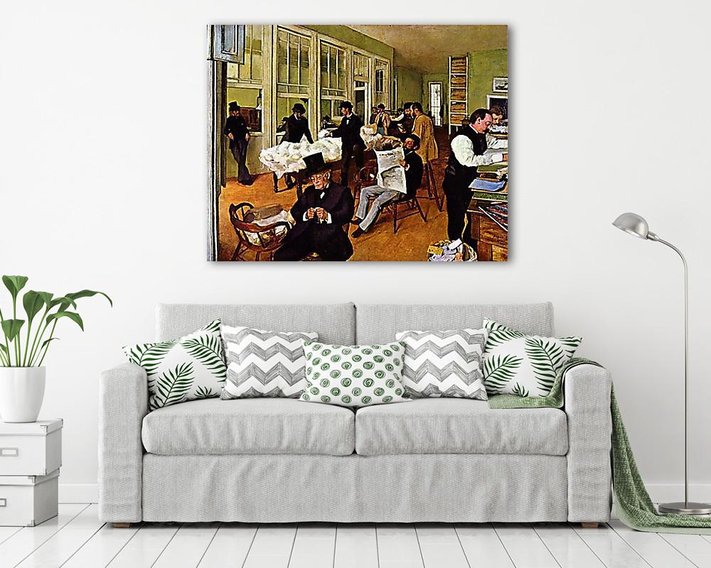 Gyapot tőzsde, 1873 (többrészes kép) - vászonkép, falikép otthonra és irodába