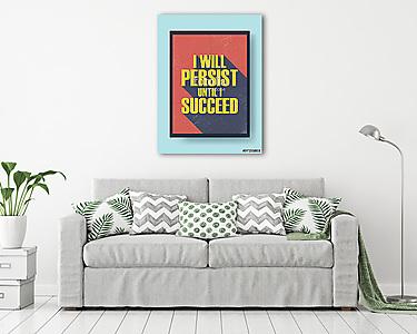 Üzleti motivációs poszter a kitartás és a siker tekintetében vi (vászonkép) - vászonkép, falikép otthonra és irodába