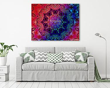 Multicolor floral mandala (vászonkép) - vászonkép, falikép otthonra és irodába