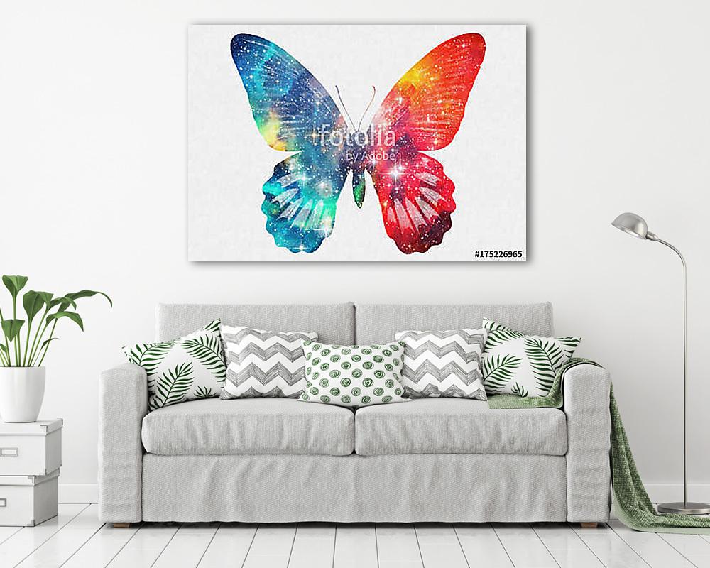 Watercolor Space Butterfly Art, Space Texture, Print Ready, Post - vászonkép, falikép vásárlás Watercolor Space Butterfly Art, Space Texture, Print Ready, Post (vászonkép) - vászonkép, falikép otthonra és irodába