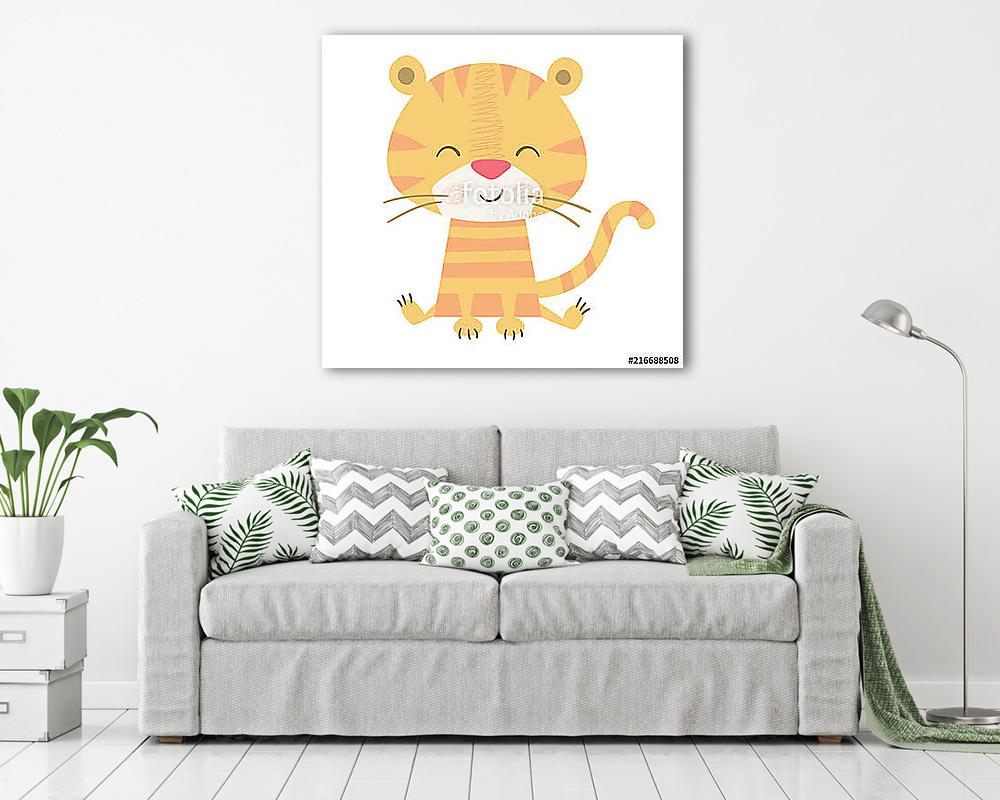 Cuki tigris (vászonkép) - vászonkép, falikép otthonra és irodába