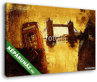 London oil art illustration - vászonkép 3D látványterv