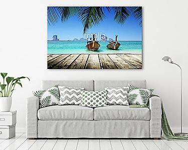 beach,  boats, Andaman Sea, Thailand (vászonkép) - vászonkép, falikép otthonra és irodába