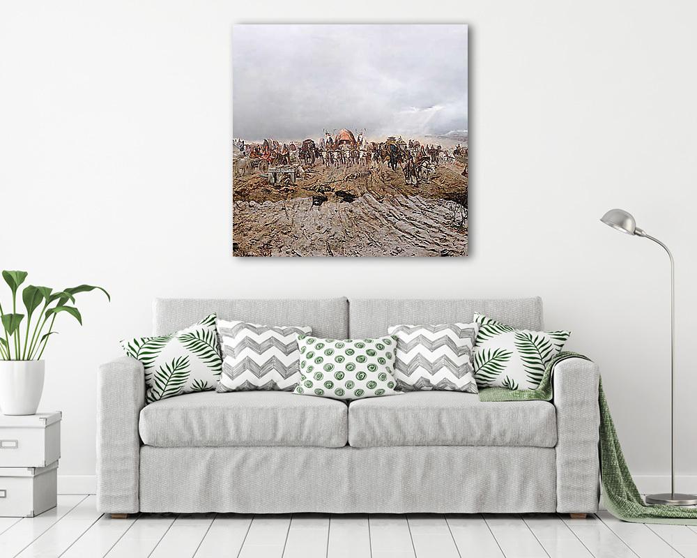 A fejedelemasszony és kísérete (Magyarok bejövetele, részlet 2) - vászonkép, falikép vásárlás A fejedelemasszony és kísérete (Magyarok bejövetele, részlet 2) (keretezett kép) - vászonkép, falikép otthonra és irodába