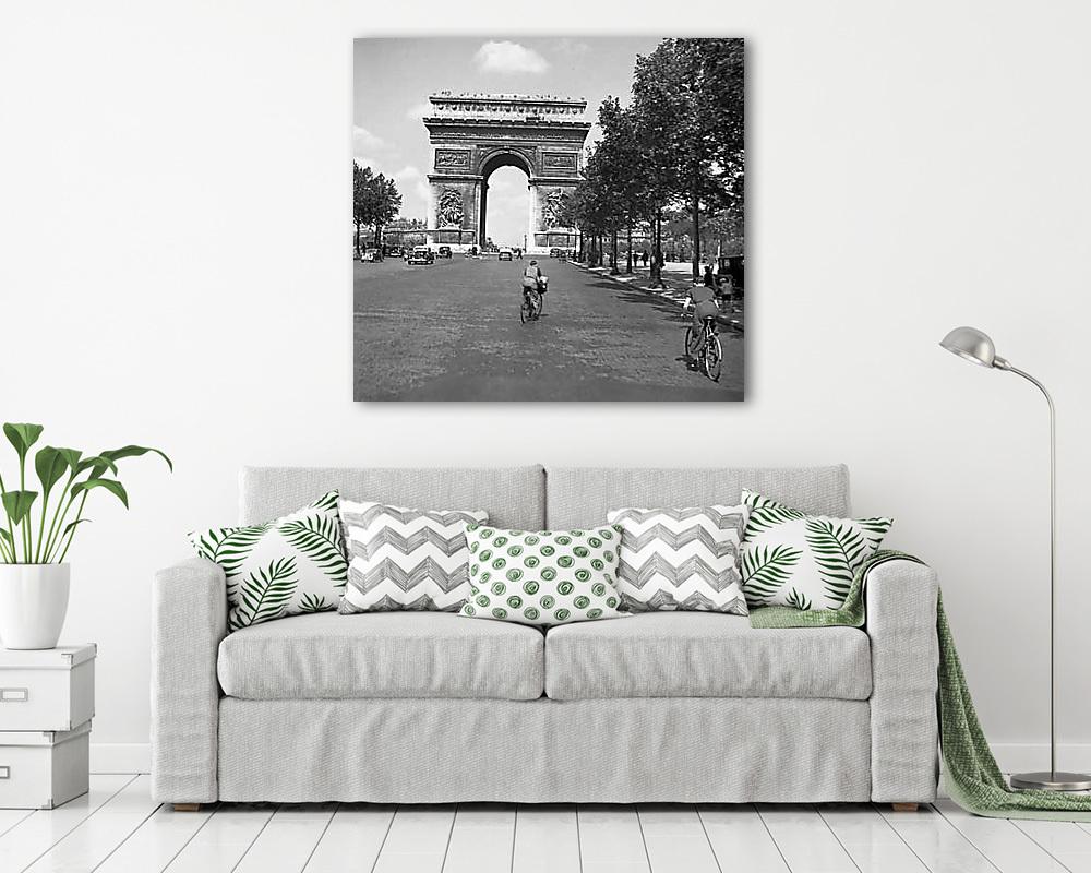 Párizs a Diadalív a Champs Élysées-ről nézve (1938) (fotótapéta) - vászonkép, falikép otthonra és irodába