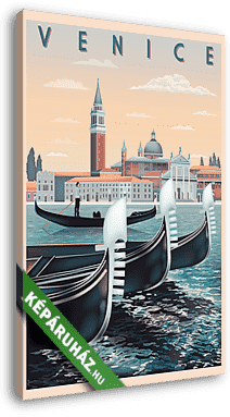 Utazás poszter - Velence - vászonkép 3D látványterv