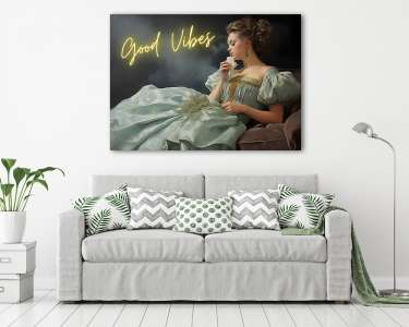 Good vibes 1. (Barokk & Graffiti) (vászonkép) - vászonkép, falikép otthonra és irodába