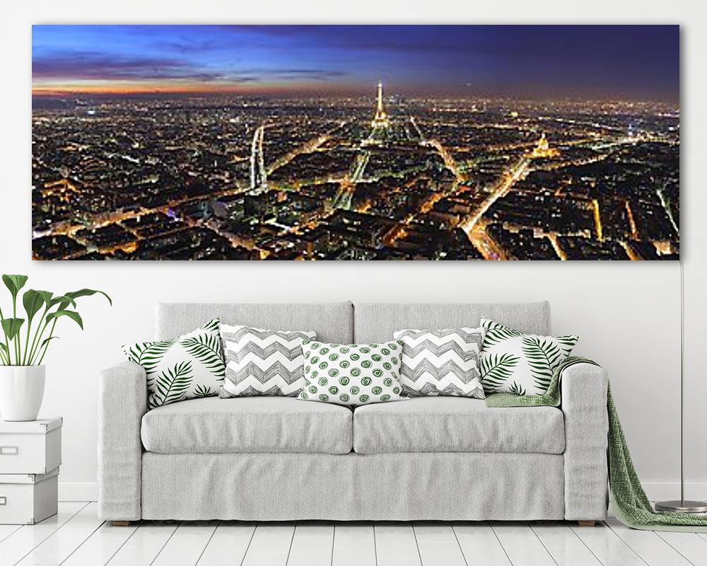 Párizsi panoráma (többrészes kép) - vászonkép, falikép otthonra és irodába