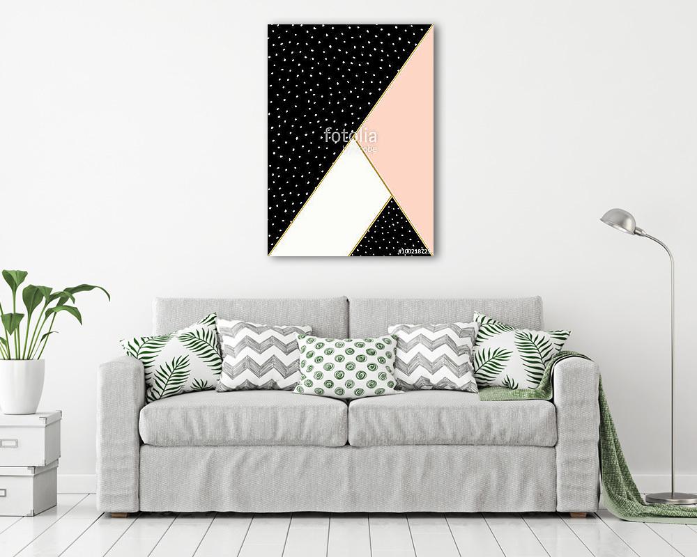 Geometrikus formák, vonalak pöttyök 2 (vászonkép) - vászonkép, falikép otthonra és irodába