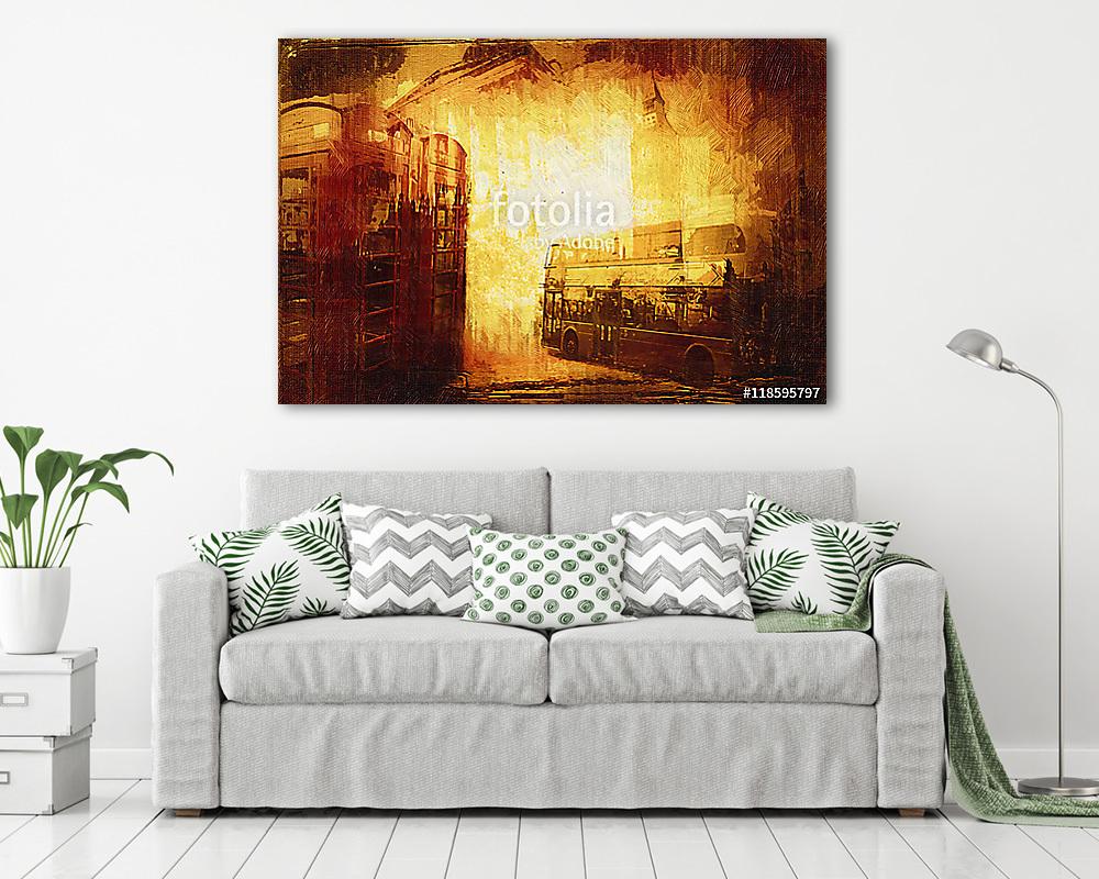 London oil art illustration - vászonkép, falikép vásárlás London oil art illustration (vászonkép) - vászonkép, falikép otthonra és irodába
