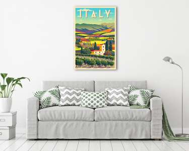 Utazás poszter - Olaszország (vászonkép) - vászonkép, falikép otthonra és irodába