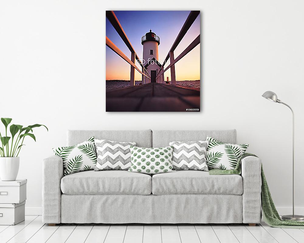 Világítótorony napnyugta után (vászonkép) - vászonkép, falikép otthonra és irodába