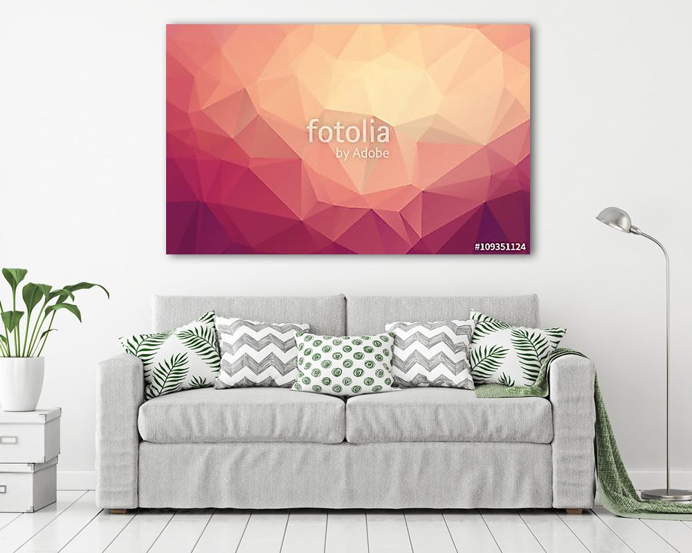 Vector Absztrakt geometriai alakú poligonális stílus (vászonkép) - vászonkép, falikép otthonra és irodába