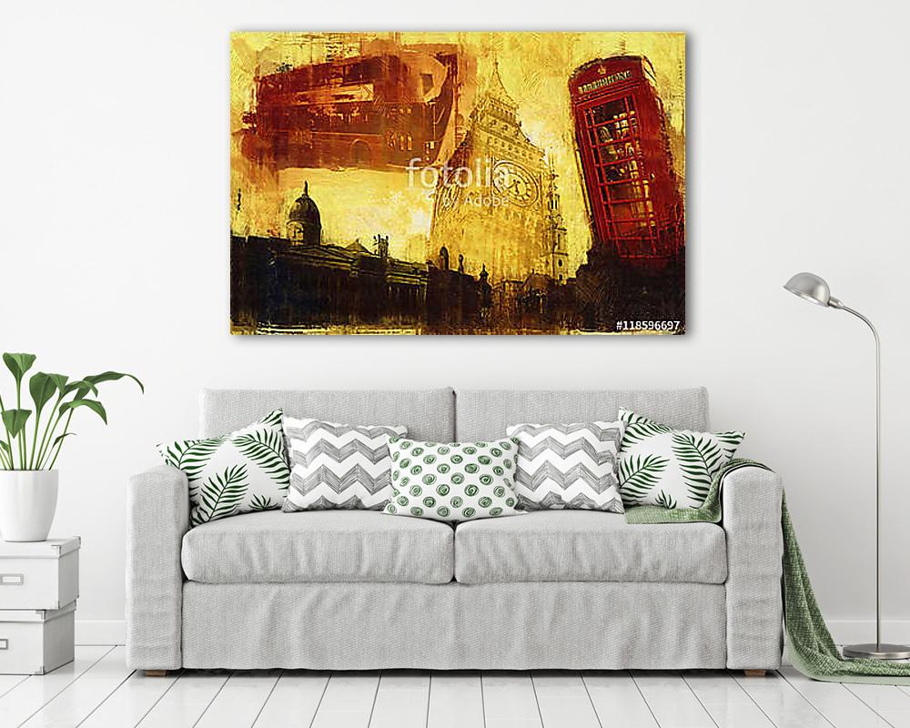 London oil art illustration - vászonkép, falikép vásárlás London oil art illustration (vászonkép) - vászonkép, falikép otthonra és irodába