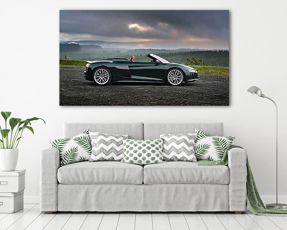 Audi R8 Spyder V10 Sideview (vászonkép) - vászonkép, falikép otthonra és irodába