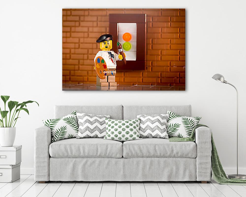 LEGO Characthers - Az alkotás (keretezett kép) - vászonkép, falikép otthonra és irodába