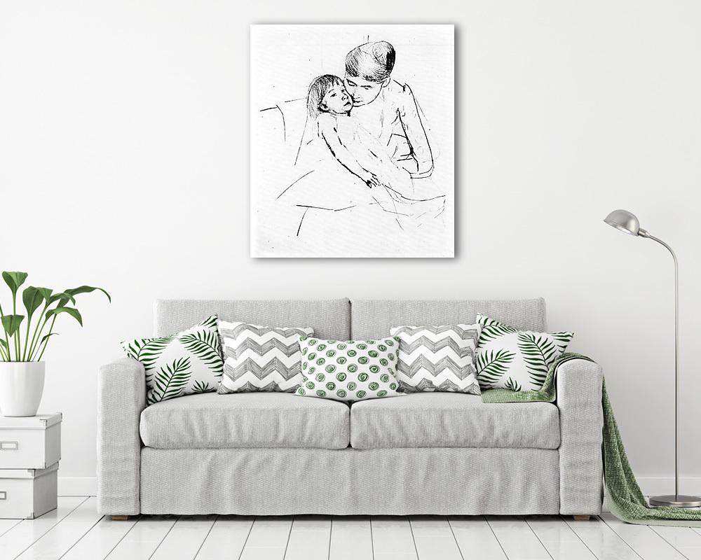 A beteg gyermek (bögre) - vászonkép, falikép otthonra és irodába