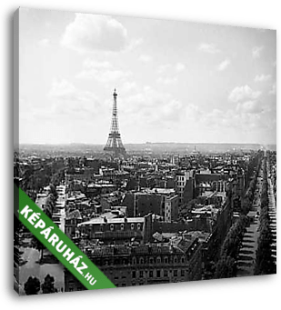 Párizsi látkép a Diadalívről az Eiffel-torony irányába (1931) - vászonkép 3D látványterv
