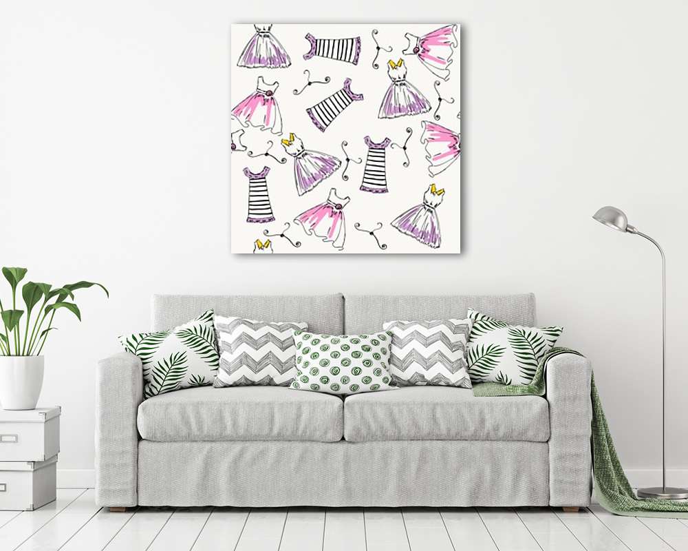 Kislány ruhák - vászonkép, falikép vásárlás Kislány ruhák (vászonkép) - vászonkép, falikép otthonra és irodába