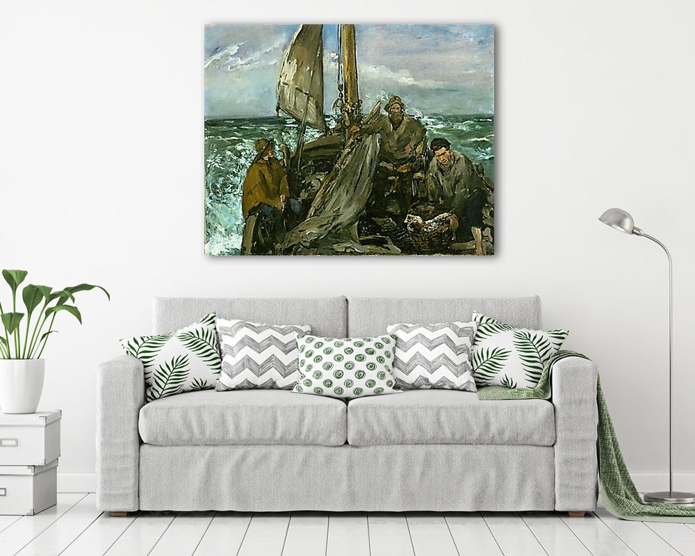 Halászok a  tengeren (1873) - vászonkép, falikép vásárlás Halászok a  tengeren (1873) (vászonkép) - vászonkép, falikép otthonra és irodába
