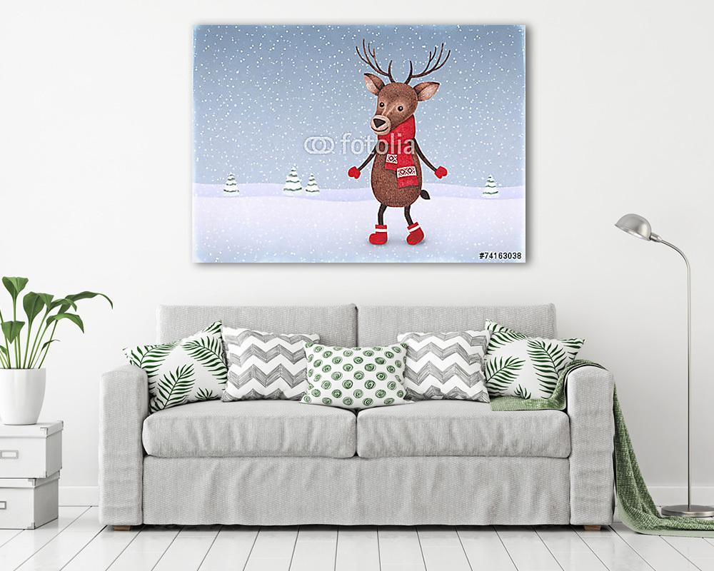 Rénszarvas (vászonkép) - vászonkép, falikép otthonra és irodába