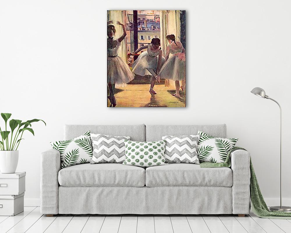 Balett-táncosnők a gyakorlóteremben - vászonkép, falikép vásárlás Balett-táncosnők a gyakorlóteremben (fotótapéta) - vászonkép, falikép otthonra és irodába