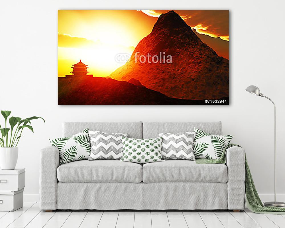 Buddhista templom Tibetben (poszter) - vászonkép, falikép otthonra és irodába